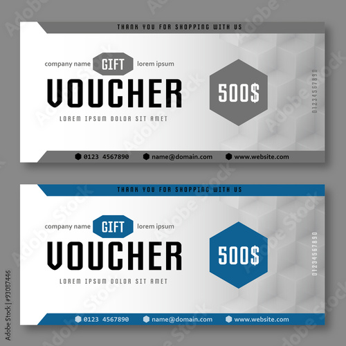 Voucher design template.