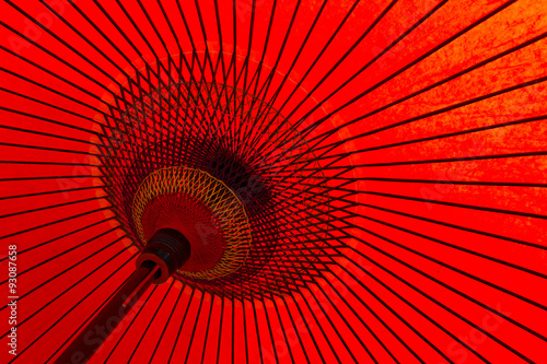 Traditional red umbrella