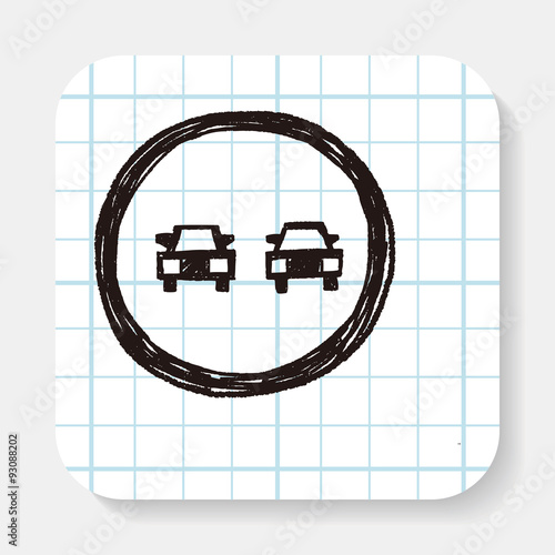no overtaking doodle