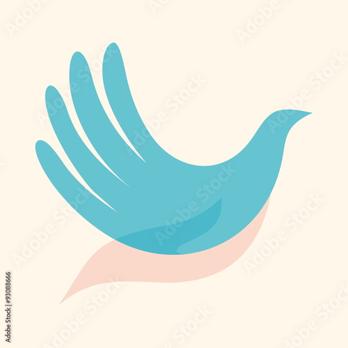 Church logo. Hand dove