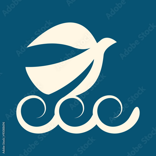 Church logo. Dove and water