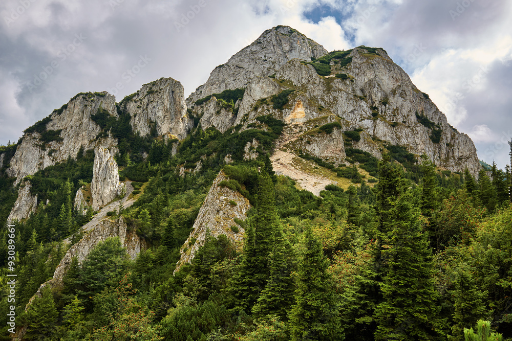 Landscape with mountains and clouds Landscape with mountains and clouds