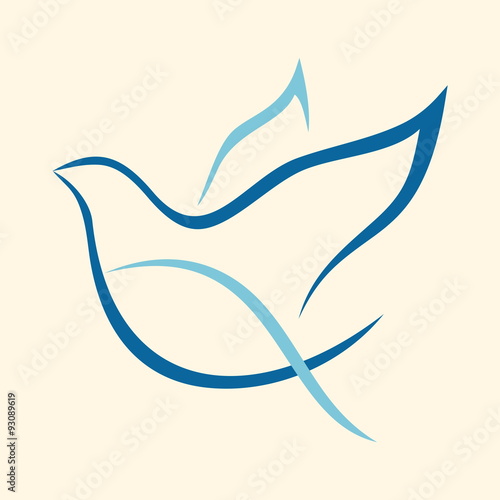 Church logo. Hand dove