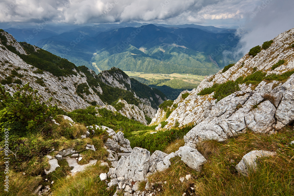 Fototapeta premium Landscape with mountains and clouds