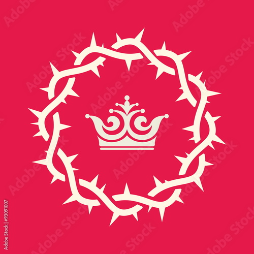 Church logo. Crown, royalty, crown of thorns, king, kingdom, reign, icon