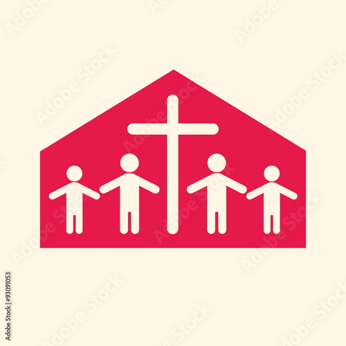 Church logo. Church family icon