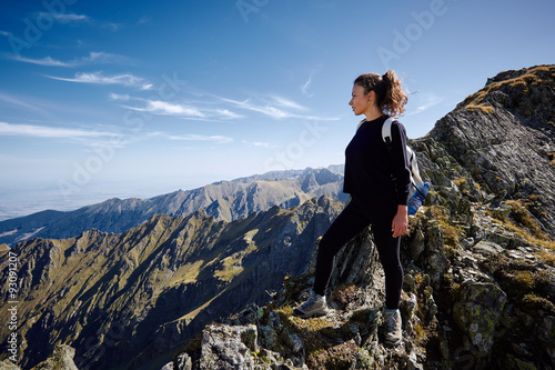 Woman hiker on a trail © Xalanx