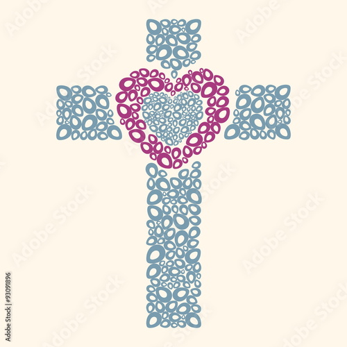 Church logo. Cross and heart