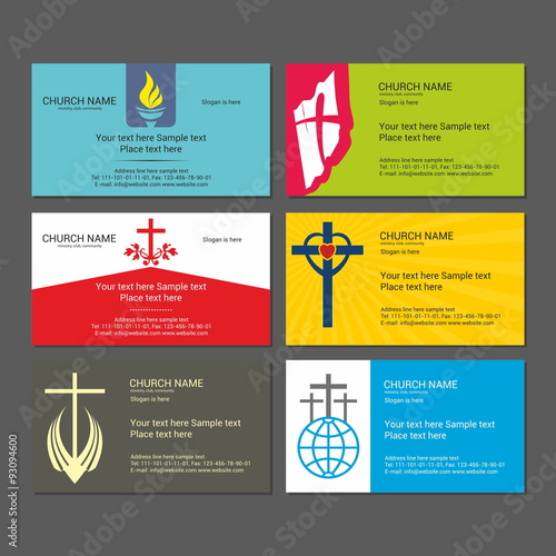 Set Christian business cards. For the church, the ministry, the club and the community