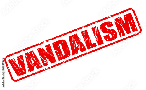VANDALISM red stamp text