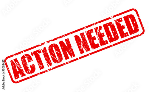 ACTION NEEDED red stamp text