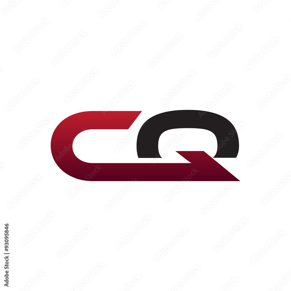 modern initial logo CQ