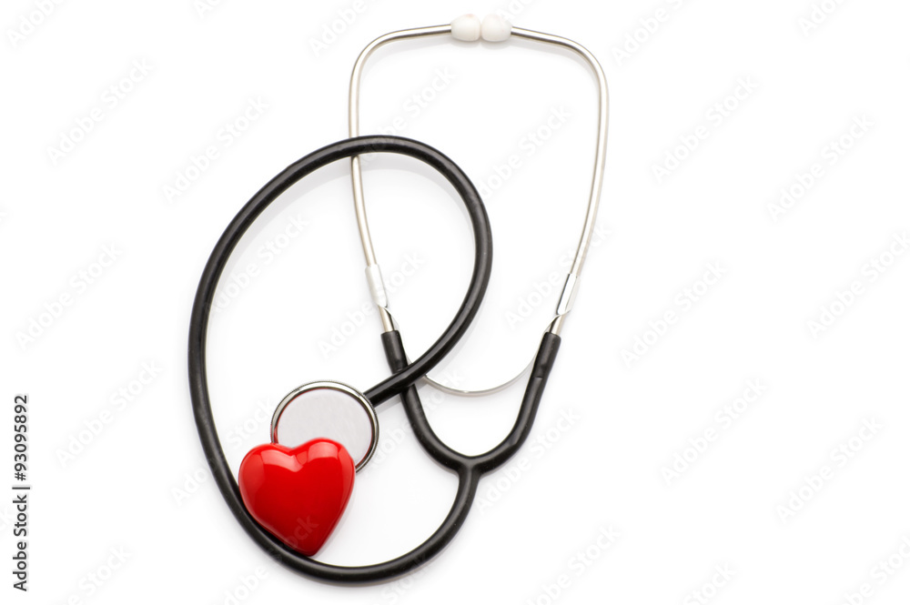Stethoscope with heart isolated on white background
Stethoscope with heart isolated on white background