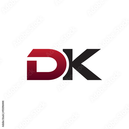 modern initial logo DK