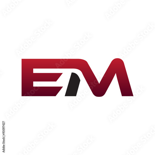 modern initial logo EM