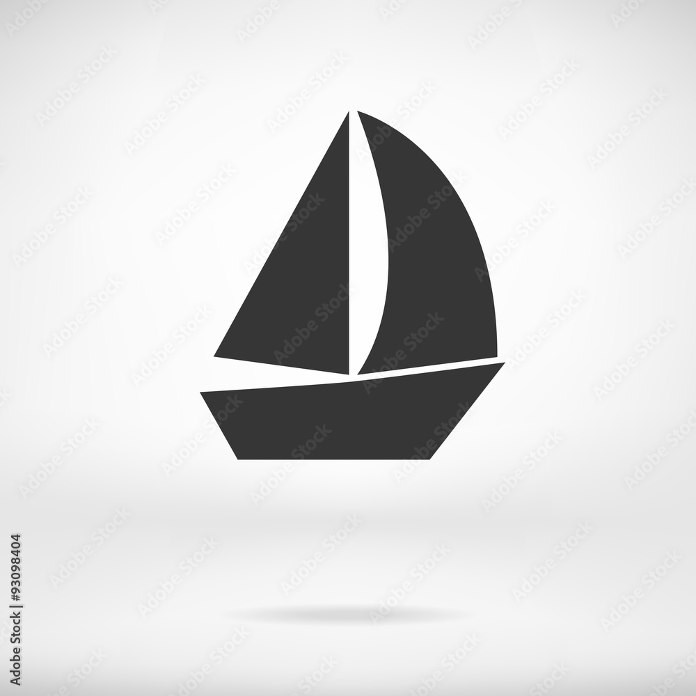 Sail Boat icon isolated