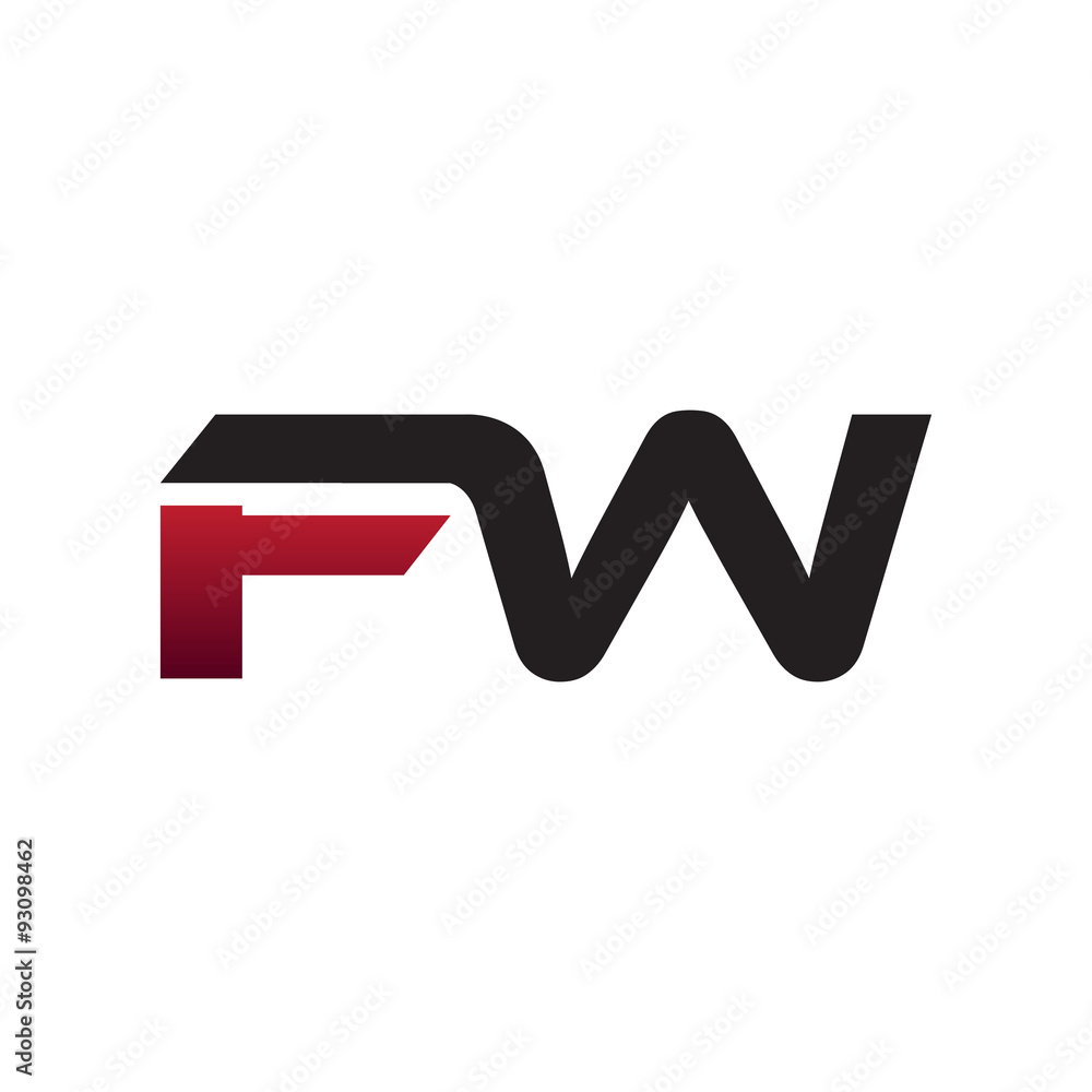 modern initial logo FW modern initial logo FW