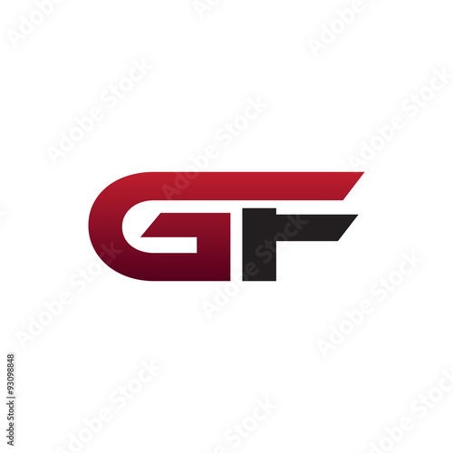 modern initial logo GF