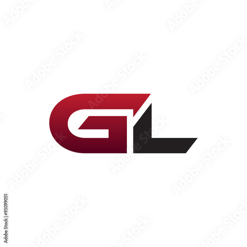 modern initial logo GL