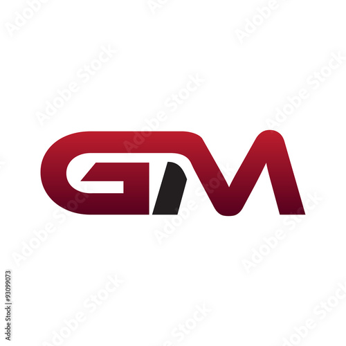 modern initial logo GM