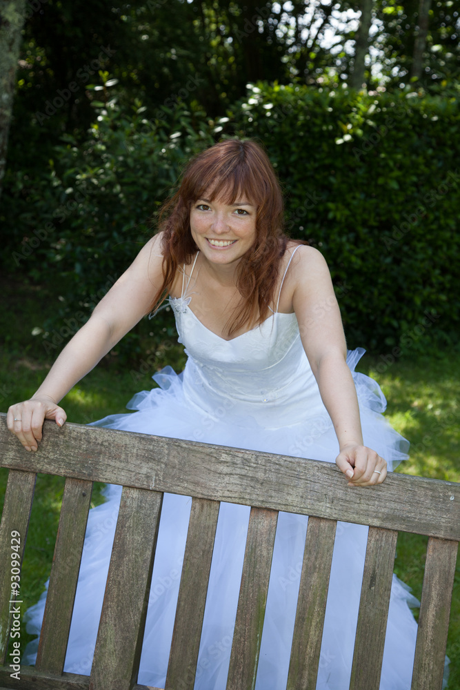 A very beautiful bride with red hair A very beautiful bride with red hair