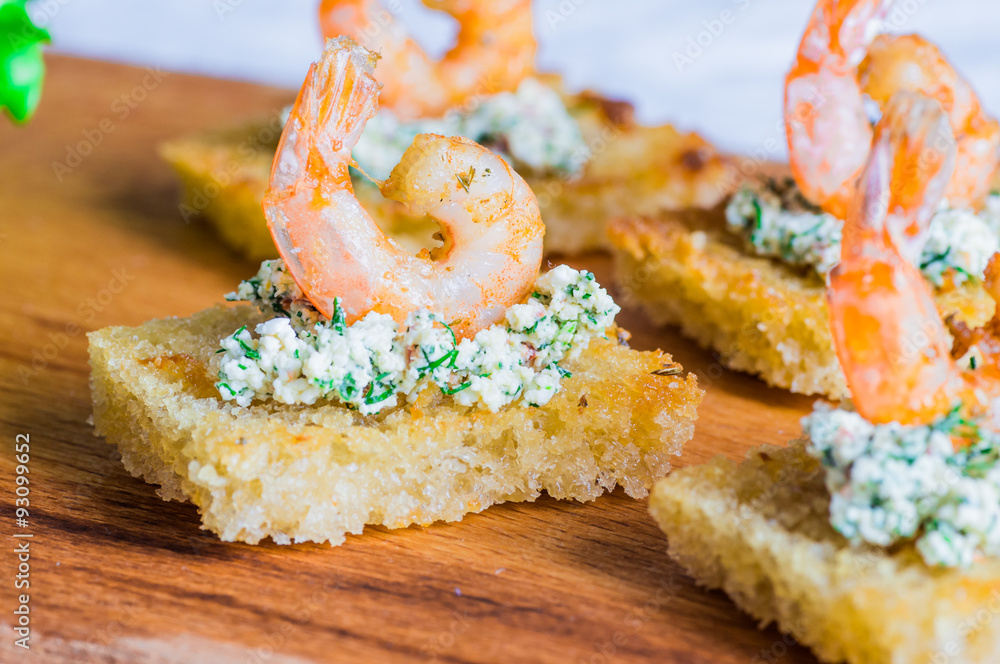 Tasty shrimp appetizer Tasty shrimp appetizer