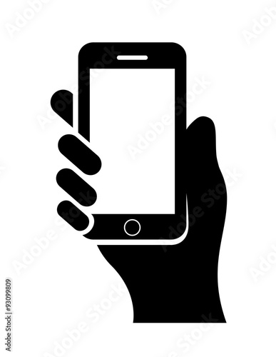 Hand holding mobile phone