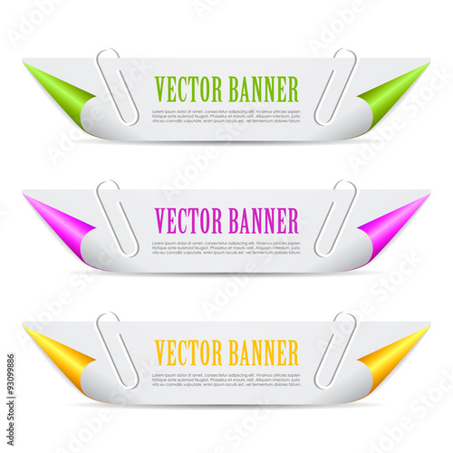 Vector paper banner