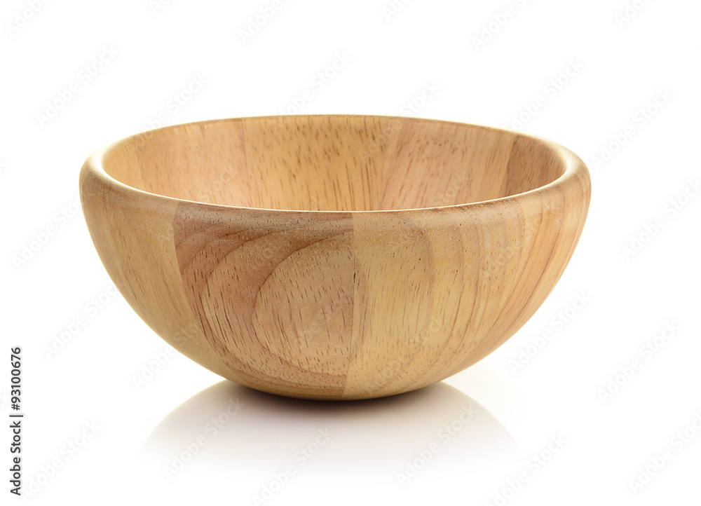 wood bowl on white background wood bowl on white background