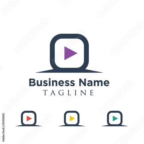 Video vector logo icon