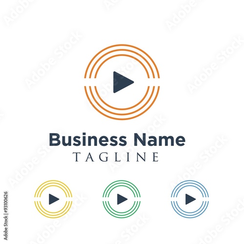 Video vector logo icon