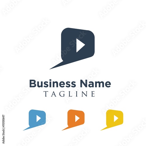 Video vector logo icon