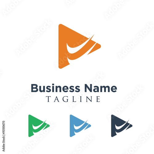 Video vector logo icon