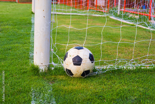 soccer field grass with ball © PK Studio