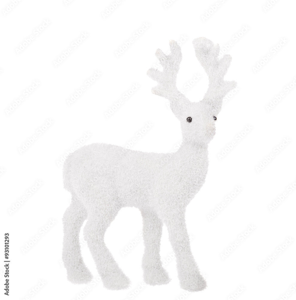 Fototapeta premium white isolated deer toy