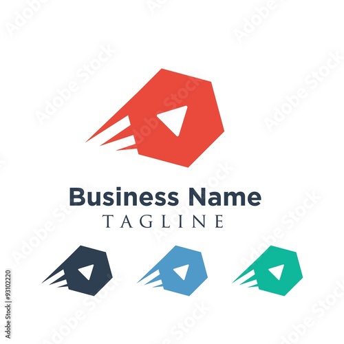 Video vector logo icon