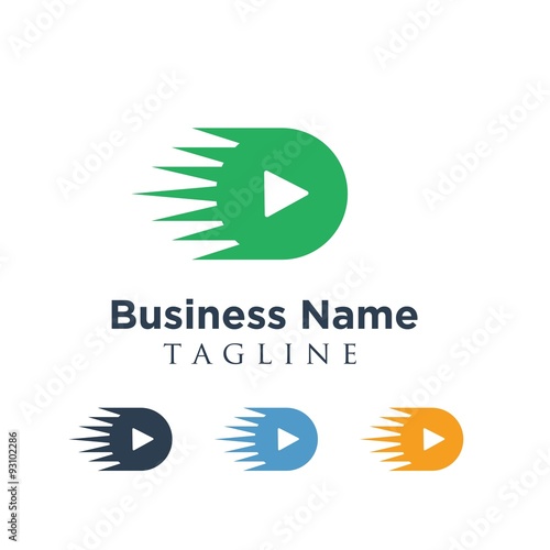 Video vector logo icon