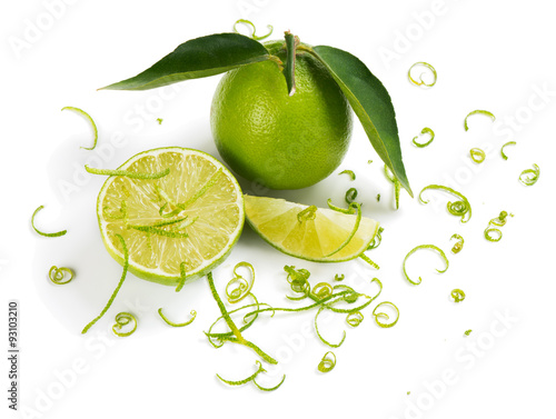 Lime ingredient zest and limes