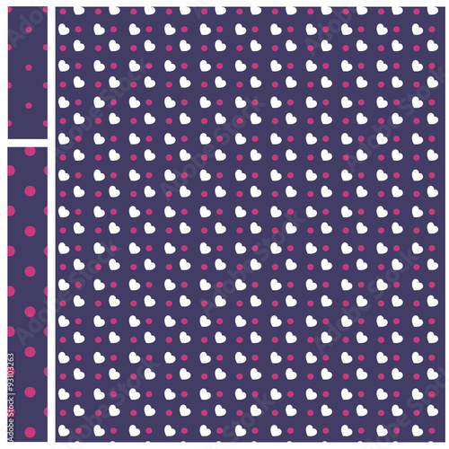 Polka Dots and Hearts Pattern