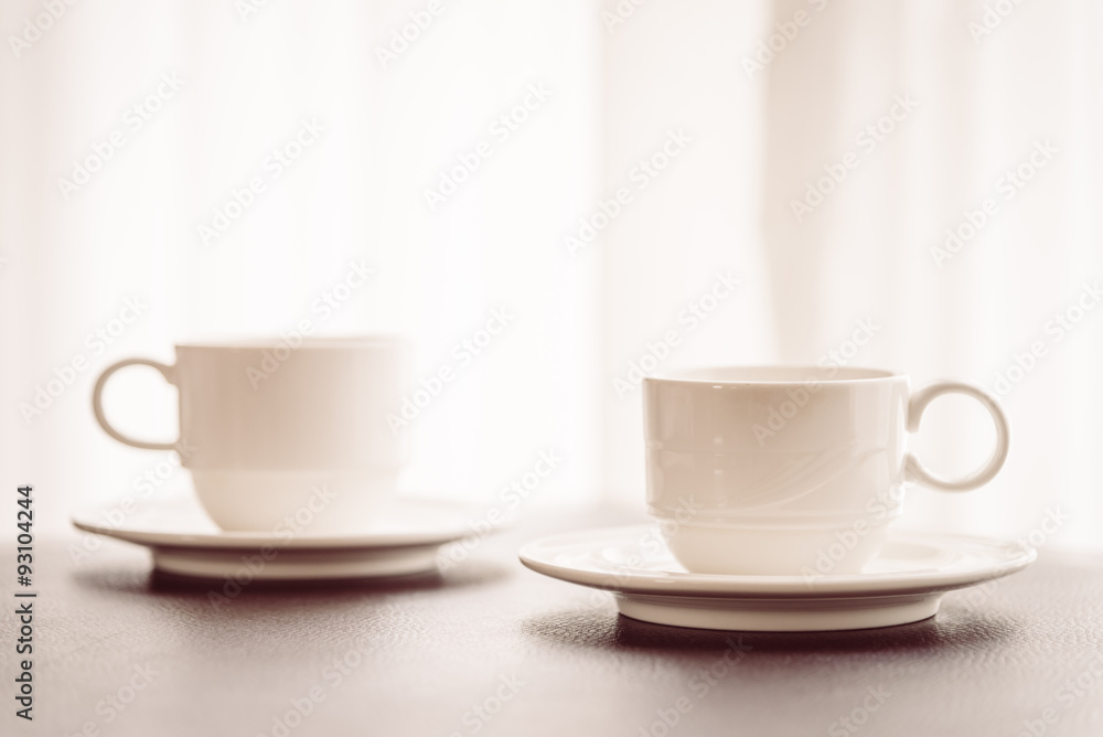 Obraz premium White coffee cup