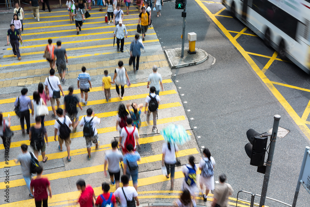 Obraz premium Hong Kong Busy Street