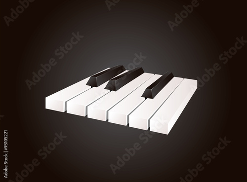 Music piano keyboard for festival poster. Piano keys elements.