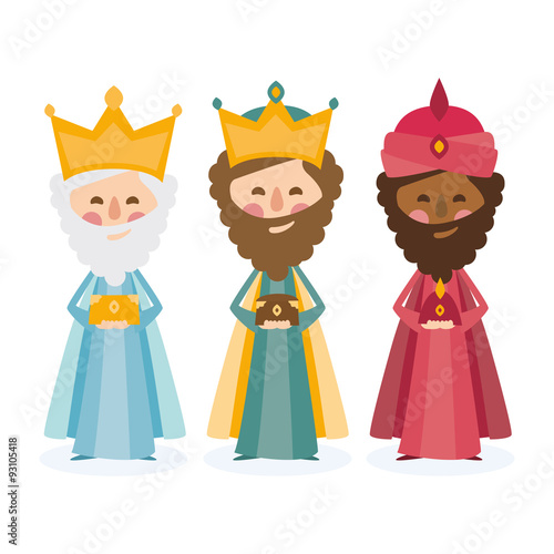 the three kings of orient on a white background