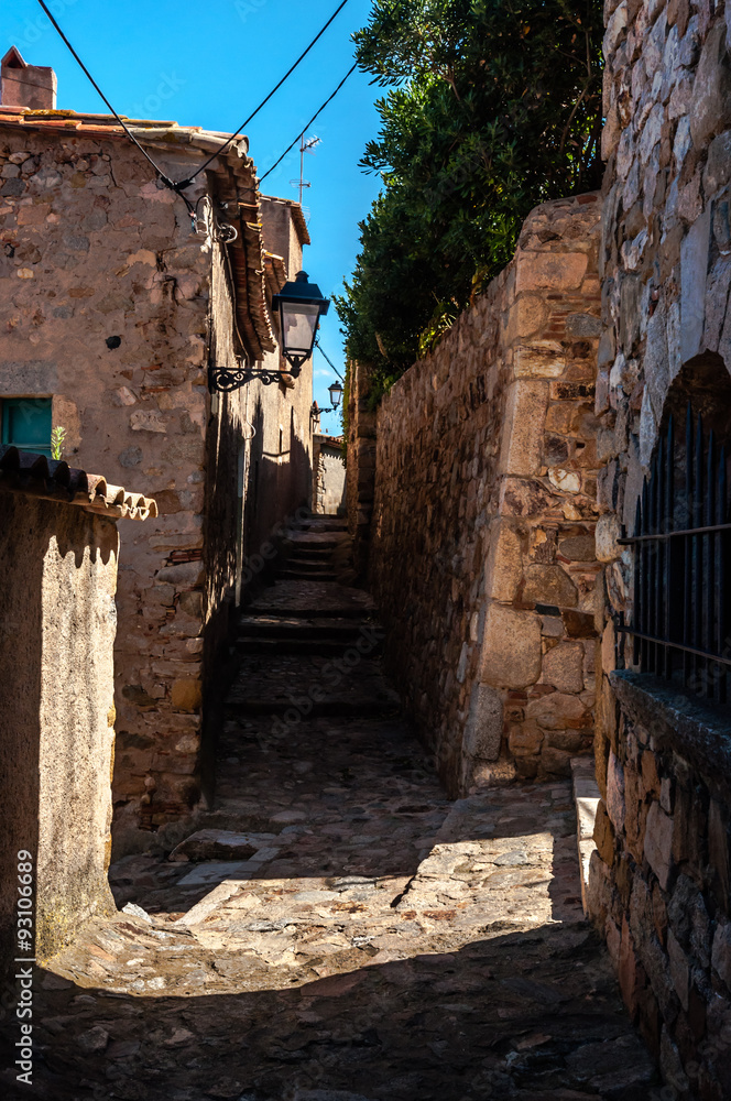 Old streets and houses in Tossa de mar
