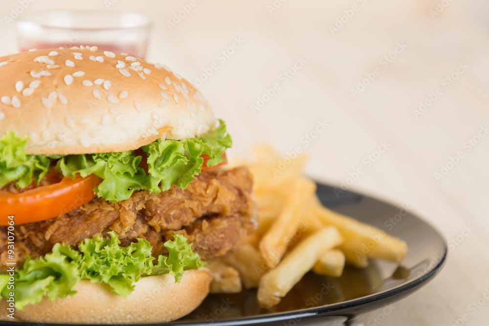 crispy chicken burger crispy chicken burger