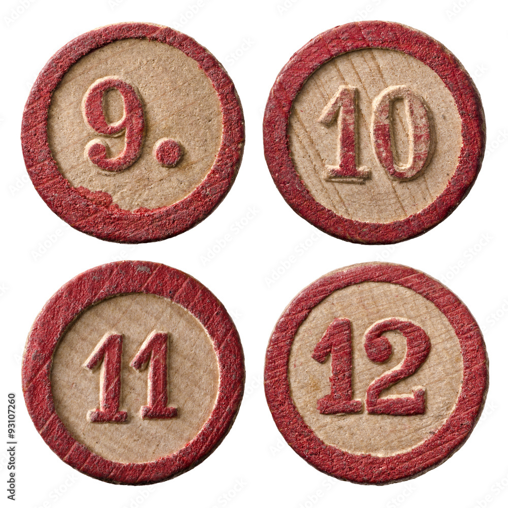 Lotto Numbers Nine Ten Eleven Twelve Stock Photo | Adobe Stock
