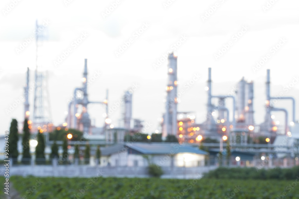Burred photo of Petrochemical industrial plant