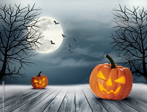 Halloween spooky background. Vector