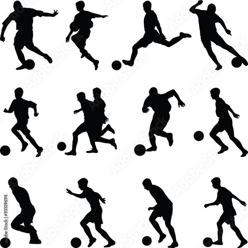 soccer player silhouette vector