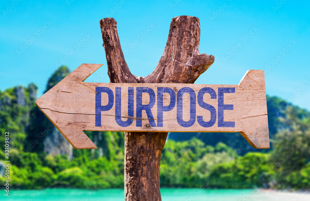 Purpose arrow with beach background